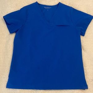 Royal blue scrub top